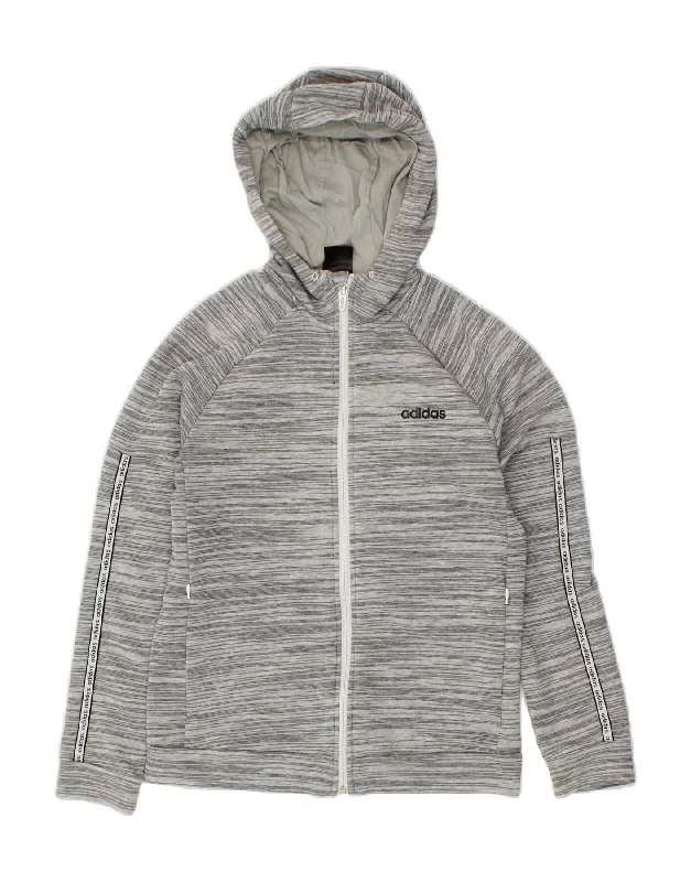 ADIDAS Womens Graphic Zip Hoodie Sweater UK 8/10 Small Grey Pinstripe Wool Sweater Cotton Sweater Cashmere Sweater ADIDAS Womens Graphic Zip Hoodie Sweater UK 8/10 Small Grey Pinstripe Wool Sweater Cotton Sweater Cashmere Sweater