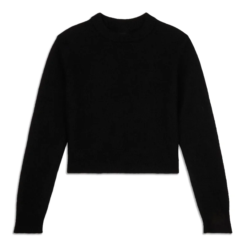 Alpaca Wool-Blend Cropped Sweater - Resale Sweater Knitwear Pullover