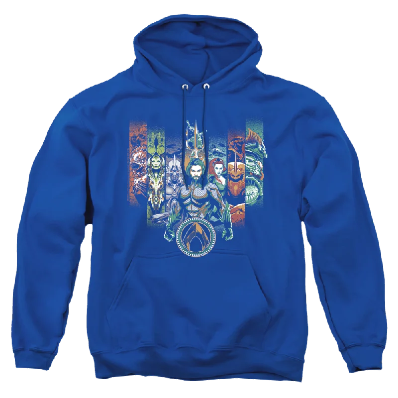 Aquaman Movie Unite The Kingdoms - Pullover Hoodie Sheath Sleeve Elegant