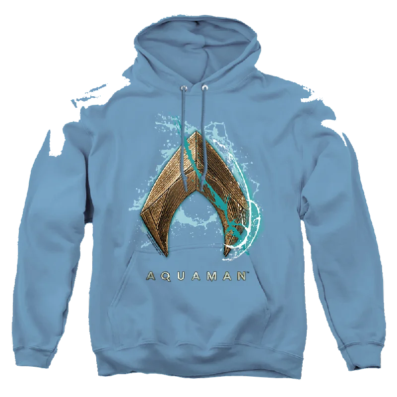 Aquaman Movie Water Shield - Pullover Hoodie Tapered Sleeve Pullover