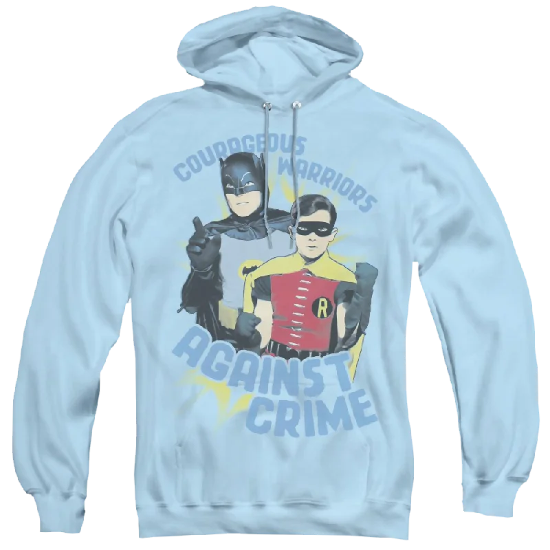 Batman Classic Tv Series Courageous Warriors - Pullover Hoodie One Shoulder Top