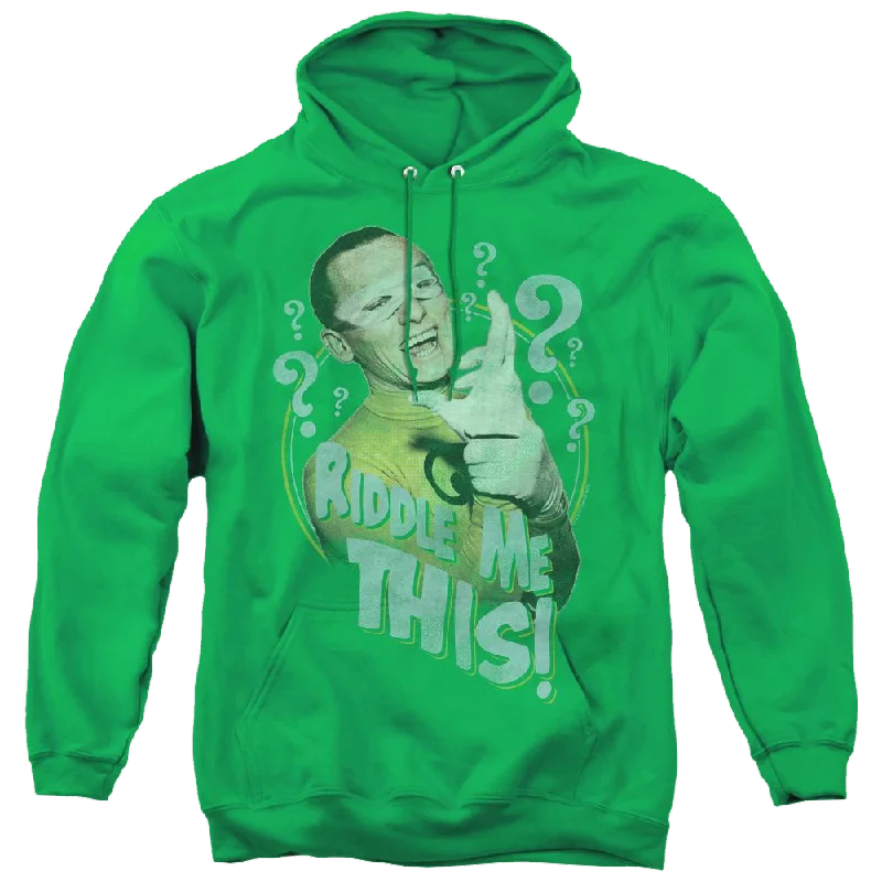 Batman Classic Tv Series Riddle Me This - Pullover Hoodie Notched Neck Pullover