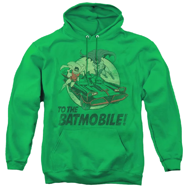 Batman Classic Tv Series To The Batmobile - Pullover Hoodie Oblong Neck Pullover
