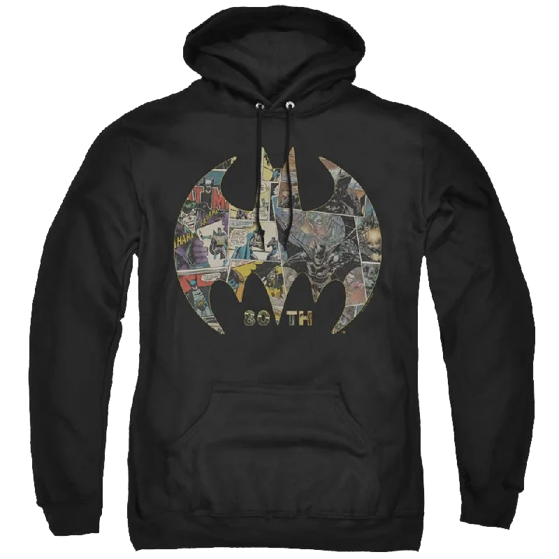 Dc Batman 80Th Shield - Pullover Hoodie Turtleneck Warm Pullover