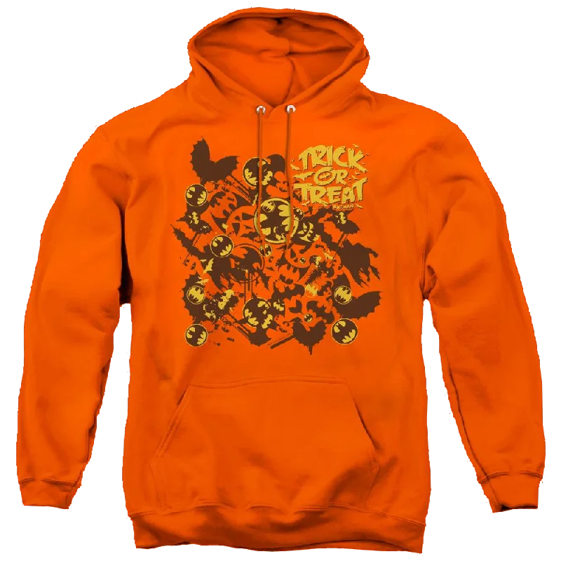 Dc Batman Trick Or Treat Collage - Pullover Hoodie Bishop Sleeve Elegant