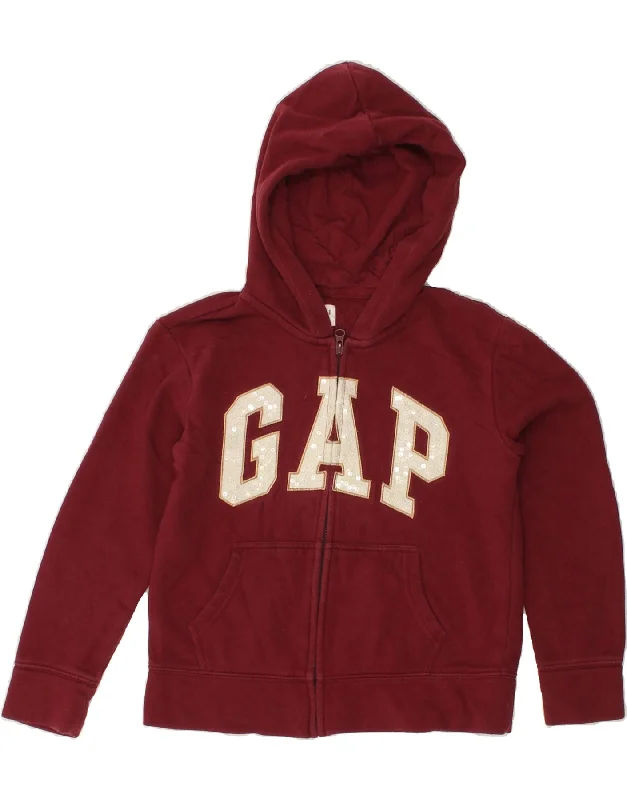 GAP Girls Graphic Zip Hoodie Sweater 11-12 Years XL Maroon Cotton Machine Wash Dry Clean Hand Wash GAP Girls Graphic Zip Hoodie Sweater 11-12 Years XL Maroon Cotton Machine Wash Dry Clean Hand Wash
