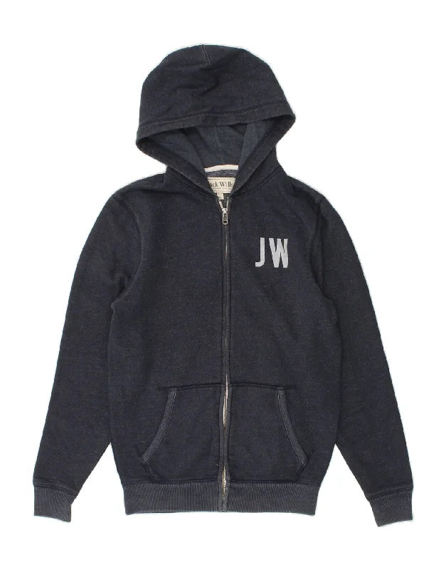 JACK WILLS Mens Graphic Zip Hoodie Sweater XS Navy Blue Cotton Chenille Fabric Brocade Fabric Lace Fabric