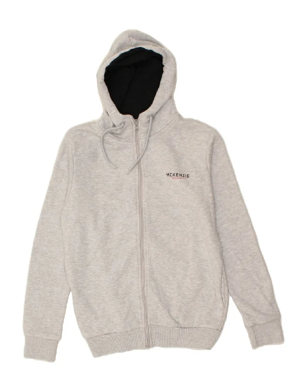 MCKENZIE Mens Zip Hoodie Sweater Medium Grey Cotton Lace Blend Ribbed Blend Corduroy Blend MCKENZIE Mens Zip Hoodie Sweater Medium Grey Cotton Lace Blend Ribbed Blend Corduroy Blend