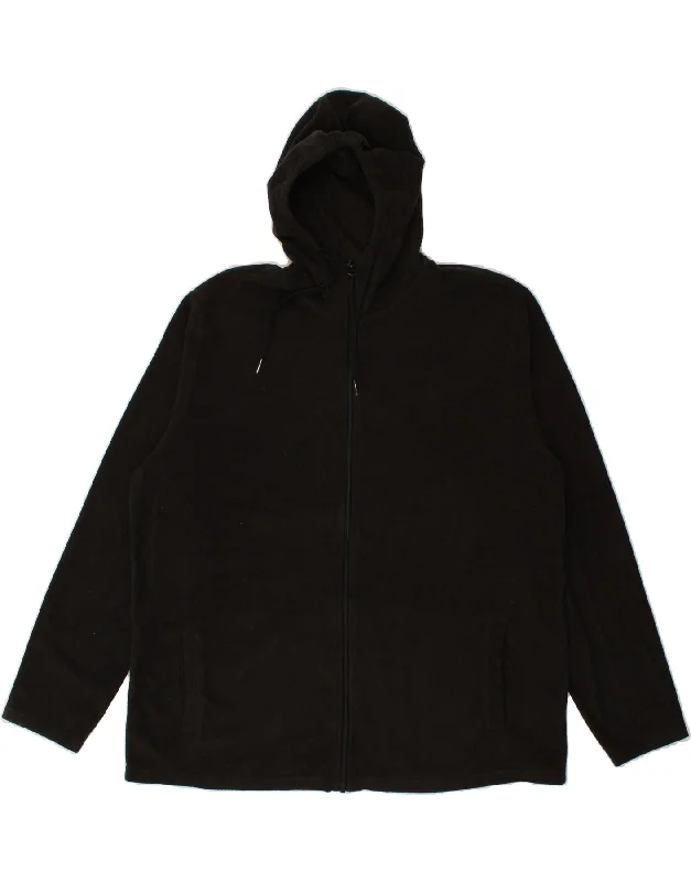 MOUNTAIN WAREHOUSE Mens Zip Hoodie Sweater 3XL Black Polyester Notch Collar Peter Pan Collar Cowl Neck MOUNTAIN WAREHOUSE Mens Zip Hoodie Sweater 3XL Black Polyester Notch Collar Peter Pan Collar Cowl Neck