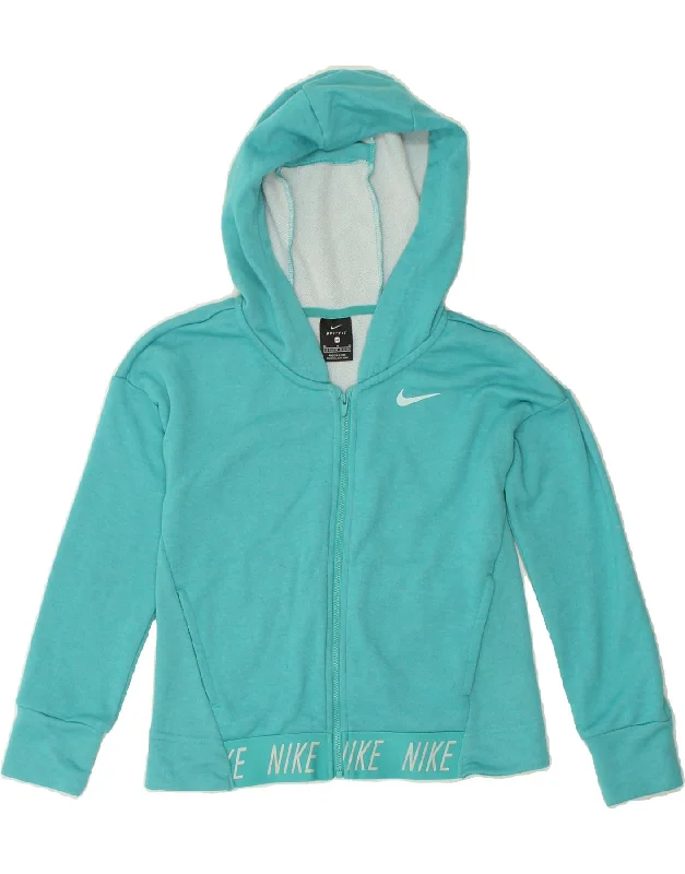 NIKE Girls Dri Fit Graphic Zip Hoodie Sweater 10-11 Years Medium Blue Iron Safe Non-Iron Wrinkle Free NIKE Girls Dri Fit Graphic Zip Hoodie Sweater 10-11 Years Medium Blue Iron Safe Non-Iron Wrinkle Free