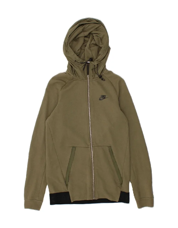 NIKE Mens Graphic Zip Hoodie Sweater XS Khaki Colourblock Cotton Polka Dot Checkered Tartan NIKE Mens Graphic Zip Hoodie Sweater XS Khaki Colourblock Cotton Polka Dot Checkered Tartan