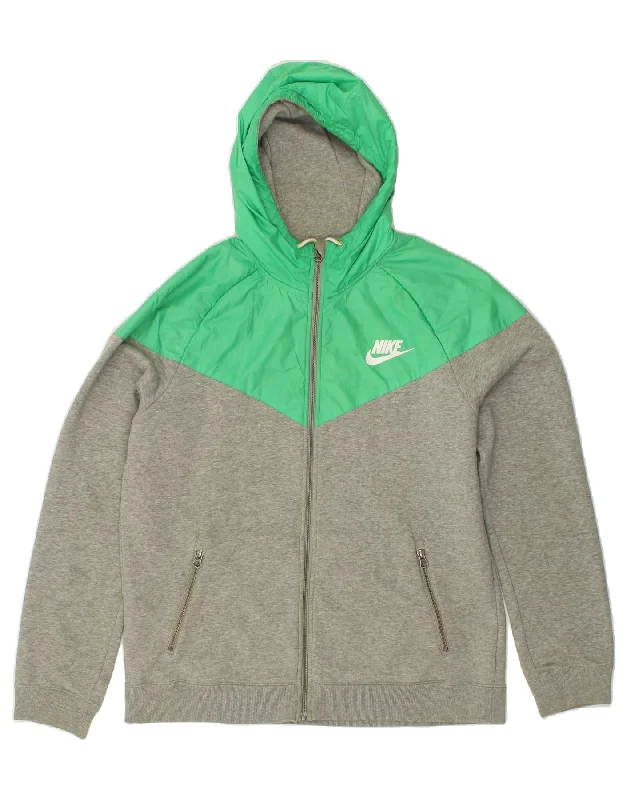 NIKE Mens Zip Hoodie Sweater Large Grey Colourblock Cotton Wool Sweater Cotton Sweater Cashmere Sweater NIKE Mens Zip Hoodie Sweater Large Grey Colourblock Cotton Wool Sweater Cotton Sweater Cashmere Sweater