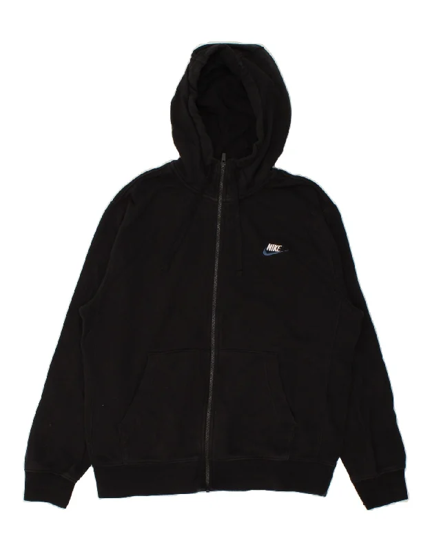 NIKE Mens Zip Hoodie Sweater Medium Black Cotton Rayon Fabric Velvet Fabric Corduroy Fabric NIKE Mens Zip Hoodie Sweater Medium Black Cotton Rayon Fabric Velvet Fabric Corduroy Fabric