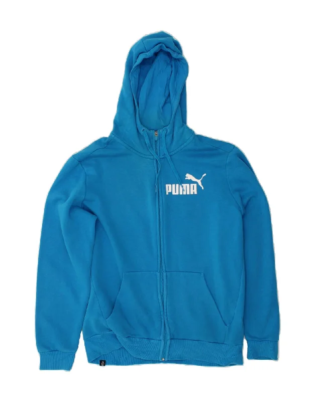 PUMA Mens Graphic Zip Hoodie Sweater Medium Blue Cotton Lace Blend Ribbed Blend Corduroy Blend PUMA Mens Graphic Zip Hoodie Sweater Medium Blue Cotton Lace Blend Ribbed Blend Corduroy Blend