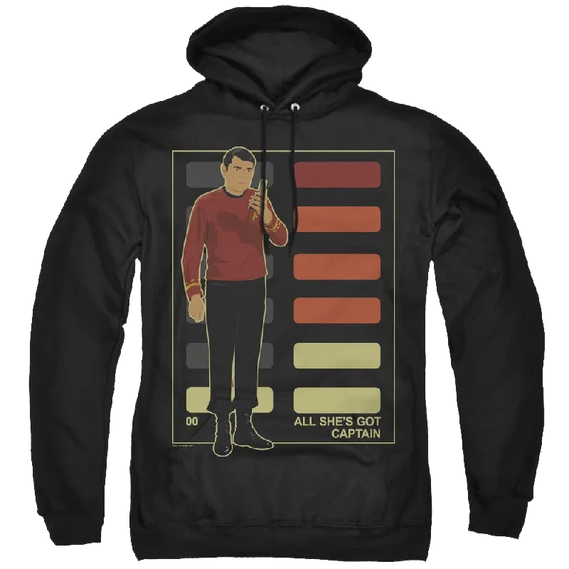 Star Trek The Original Series All Shes Got Captain - Pullover Hoodie Scalloped Neck Pullover