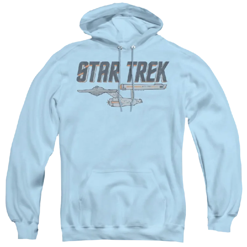 Star Trek The Original Series Enterprise Logo - Pullover Hoodie Bardot Neck Top