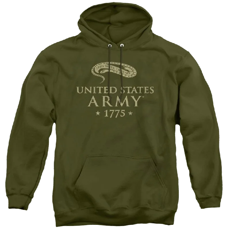 U.S. Army Well Defend - Pullover Hoodie Ruffle Sleeve Feminine