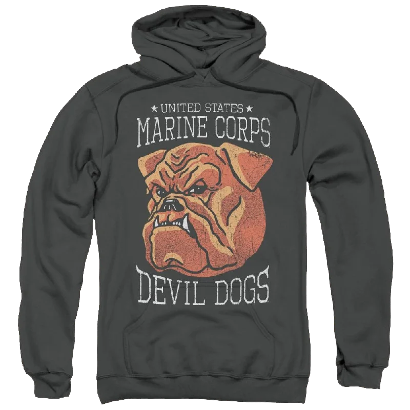 U.S. Marine Corps Devil Dogs Pullover Hoodie Thin Wool Pullover