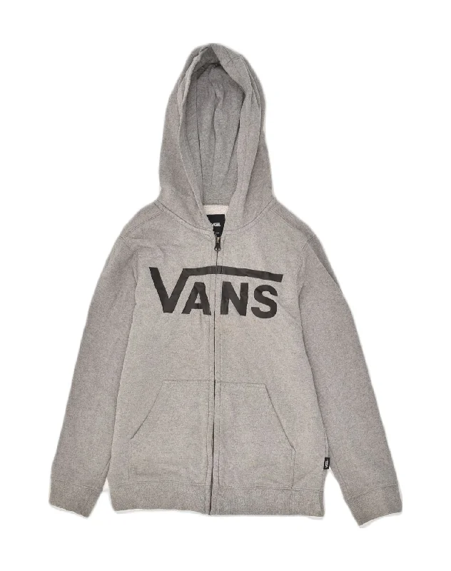 VANS Womens Graphic Zip Hoodie Sweater UK 10 Small Grey Cotton Terry Blend Velvet Blend Canvas Blend VANS Womens Graphic Zip Hoodie Sweater UK 10 Small Grey Cotton Terry Blend Velvet Blend Canvas Blend