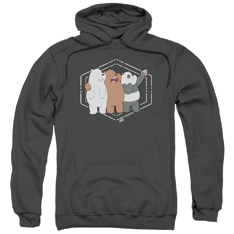 We Bare Bears Selfie Pullover Hoodie Ribbed Crew Neck