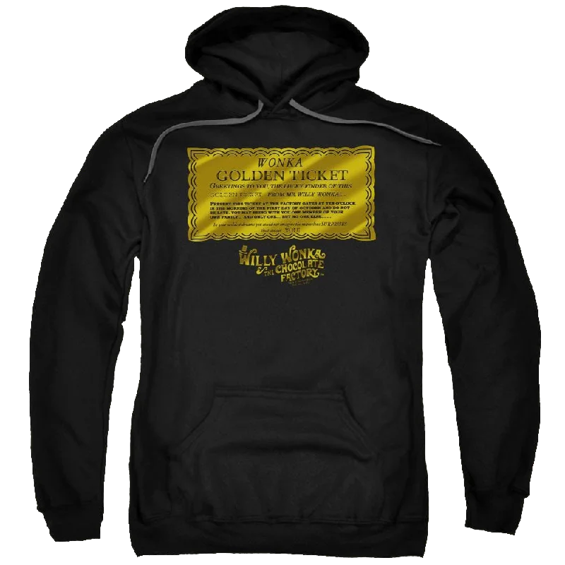 Willy Wonka & the Chocolate Factory Golden Ticket Pullover Hoodie Soft Wool Sweater