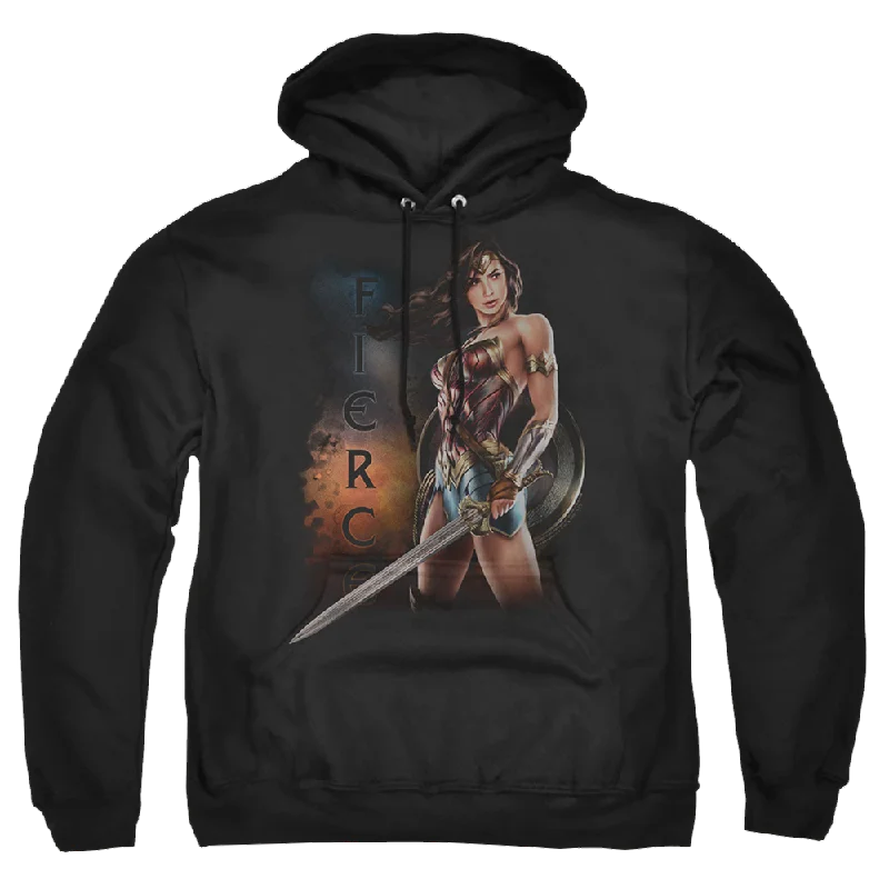 Wonder Woman Fierce Pullover Hoodie Plunging Neck Pullover