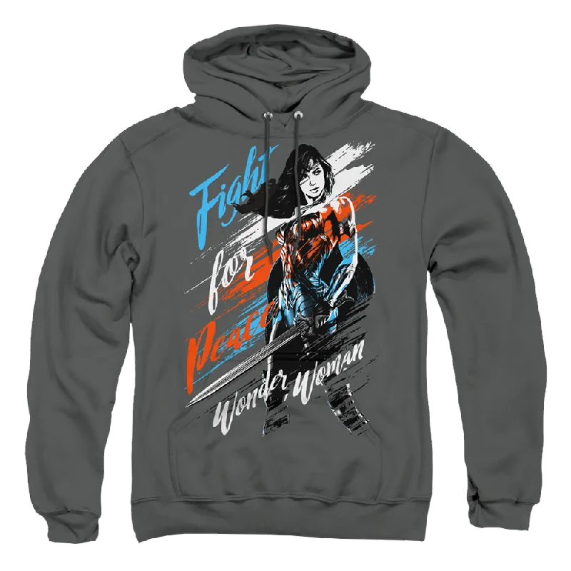 Wonder Woman Fight For Peace Pullover Hoodie One Shoulder Top