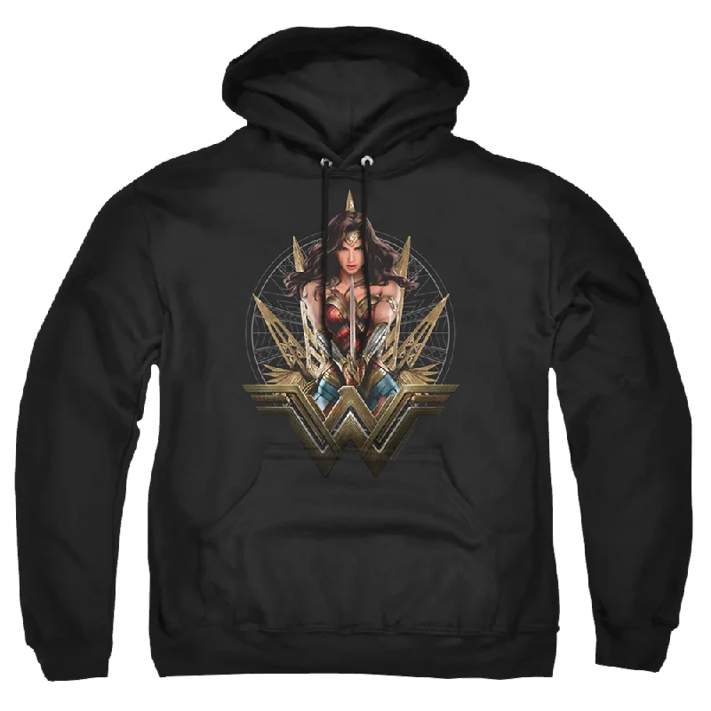 Wonder Woman Wonder Blades Pullover Hoodie Jewel Neck Pullover