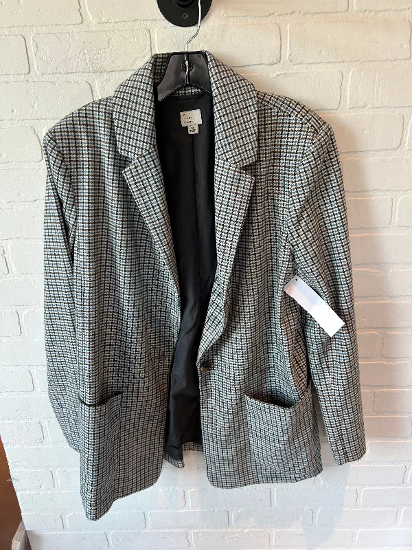 Blazer By A New Day In Black & Blue, Size: M Women's Lightweight Blazer