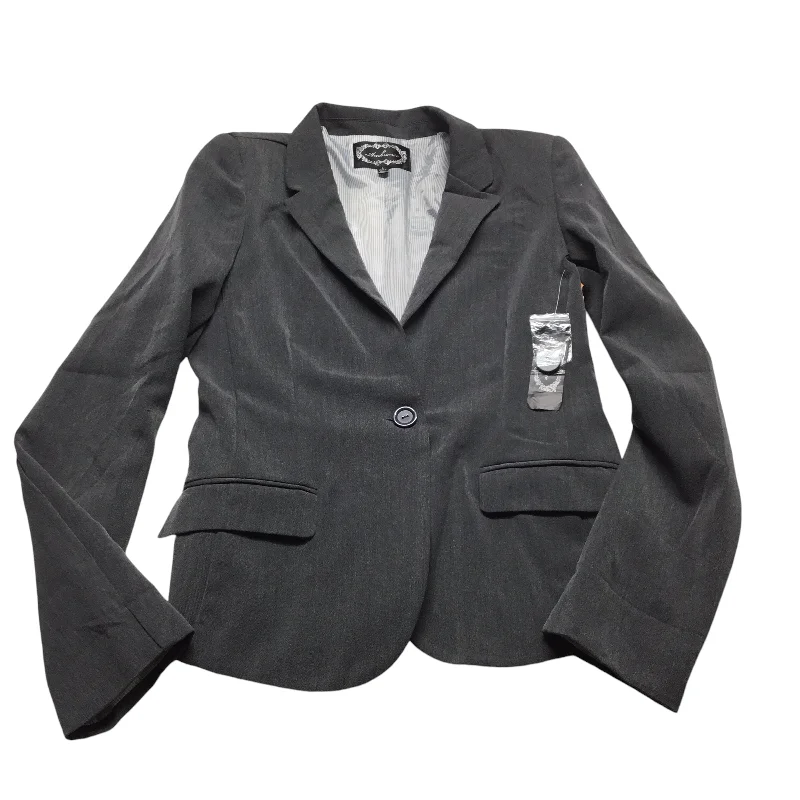 Blazer By Ambiance Apparel In Grey, Size: L Silk Women's Blazer