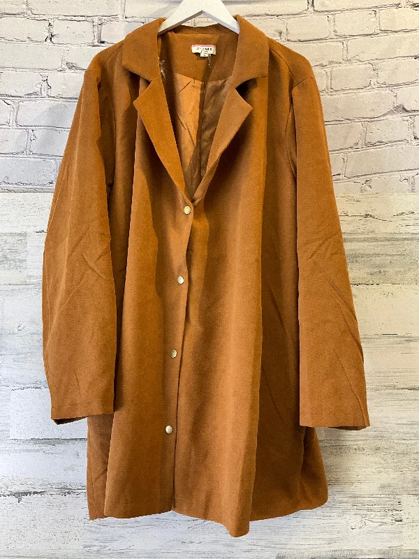 Blazer By Andree By Unit In Brown, Size: 3x Women's Trendy Suit