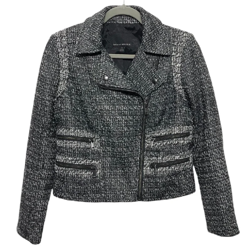 Blazer By Banana Republic In Black & White, Size: 2 Women's Professional Jacket