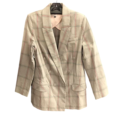 Blazer By Cabi In Plaid Pattern, Size: 8 Women's High-End Blazer