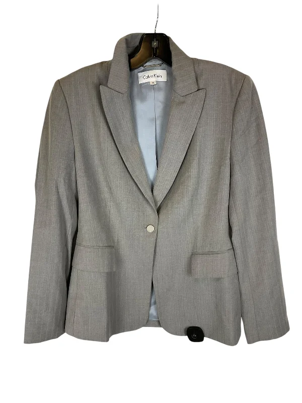 Blazer By Calvin Klein In Grey, Size: S Women's Daily Blazer