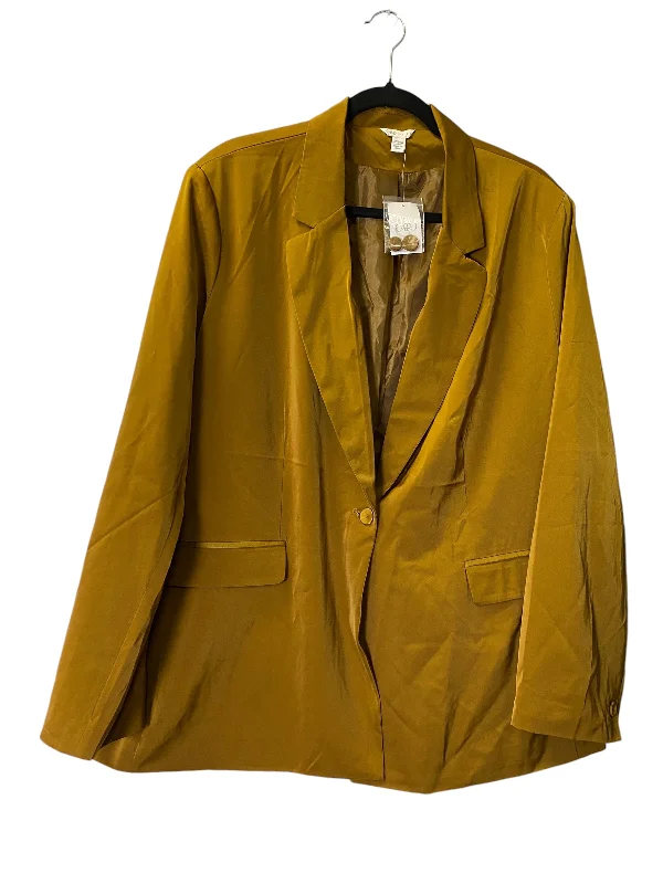 Blazer By Cato In Bronze, Size: 3x Women's Handmade Blazer
