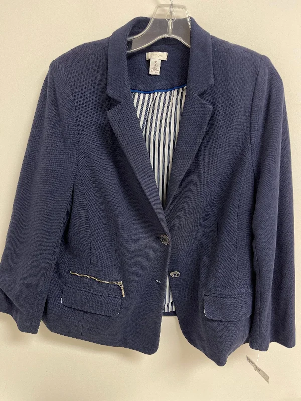 Blazer By Chicos In Blue, Size: Xl Women's Stripe Blazer
