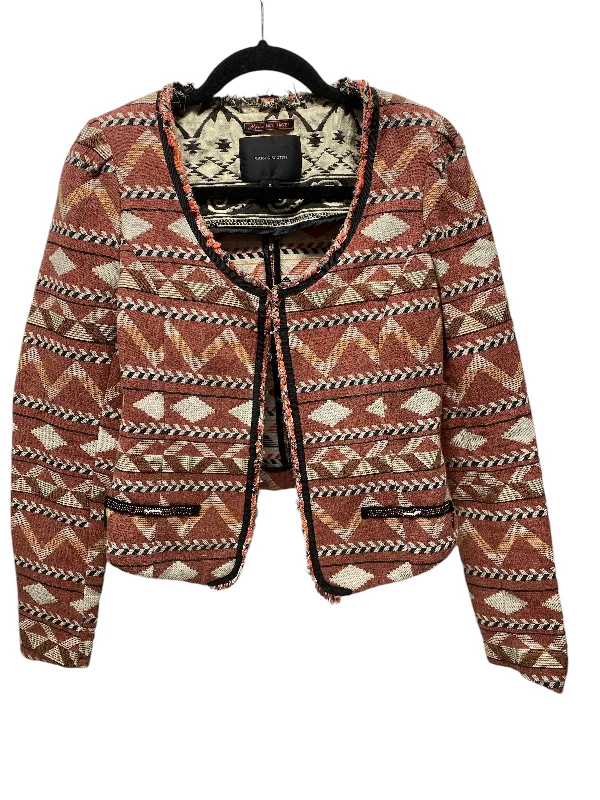 Blazer By Cmc In Brown & Cream, Size: 8 Women's Travel Jacket