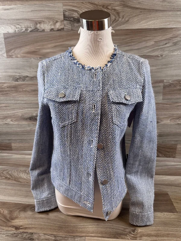 Blazer By Dakini In Blue & White, Size: S Women's Vintage Jacket