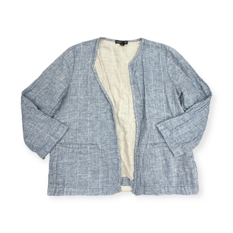 Blazer By Eileen Fisher In Blue, Size: Xs Women's Boutique Suit