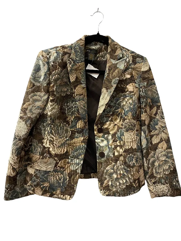 Blazer By Grace Elements In Floral Print, Size: M Women's Luxurious Jacket