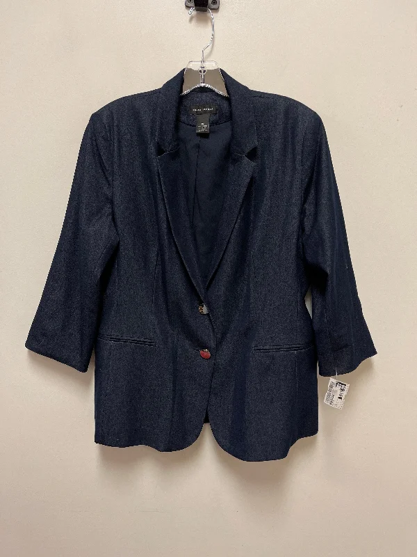 Blazer By Investments In Navy, Size: 1x Women's Party Jacket