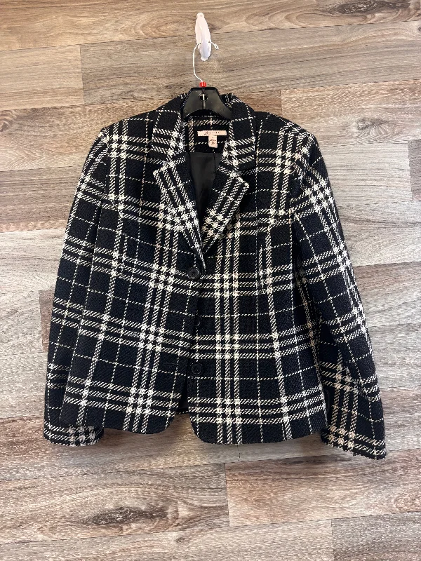Blazer By Jm Collections In Black & White, Size: M Women's Lightweight Blazer