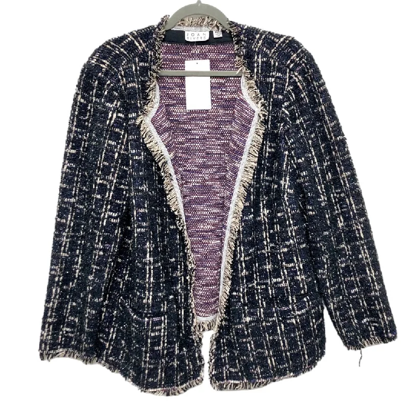 Blazer By Joan Rivers In Black & Cream, Size: 1x Women's Elegant Suit
