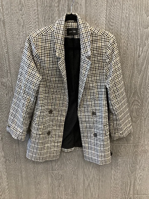 Blazer By Love Tree In Plaid Pattern, Size: L Women's Denim Suit