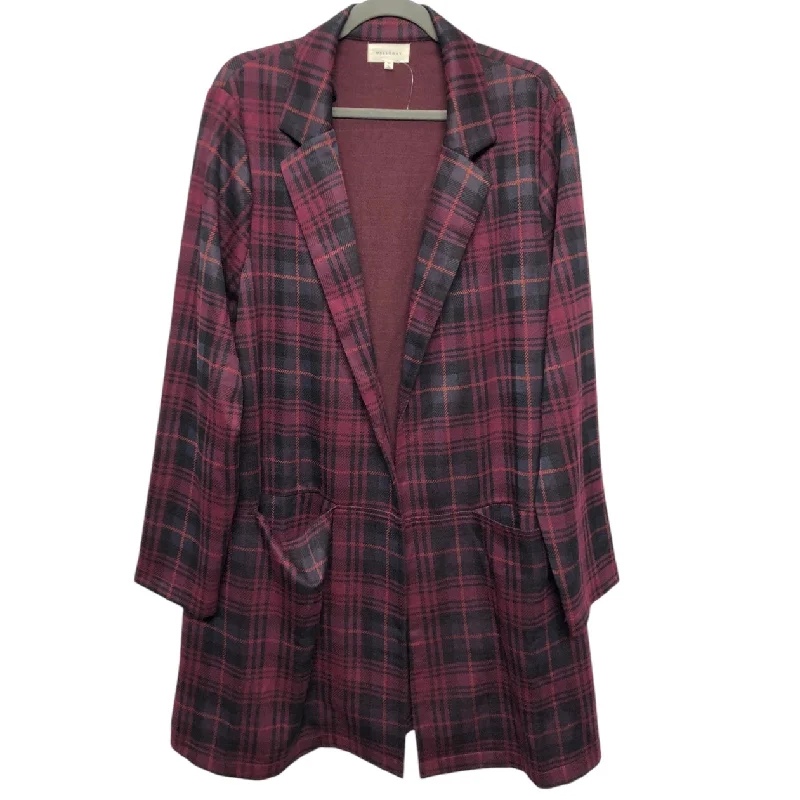 Blazer By Melloday In Plaid Pattern, Size: 3x Women's Luxury Jacket