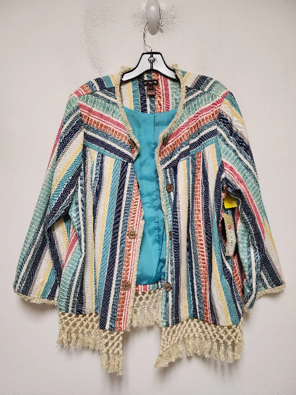 Blazer By Multiples In Striped Pattern, Size: 1x Women's High-End Blazer