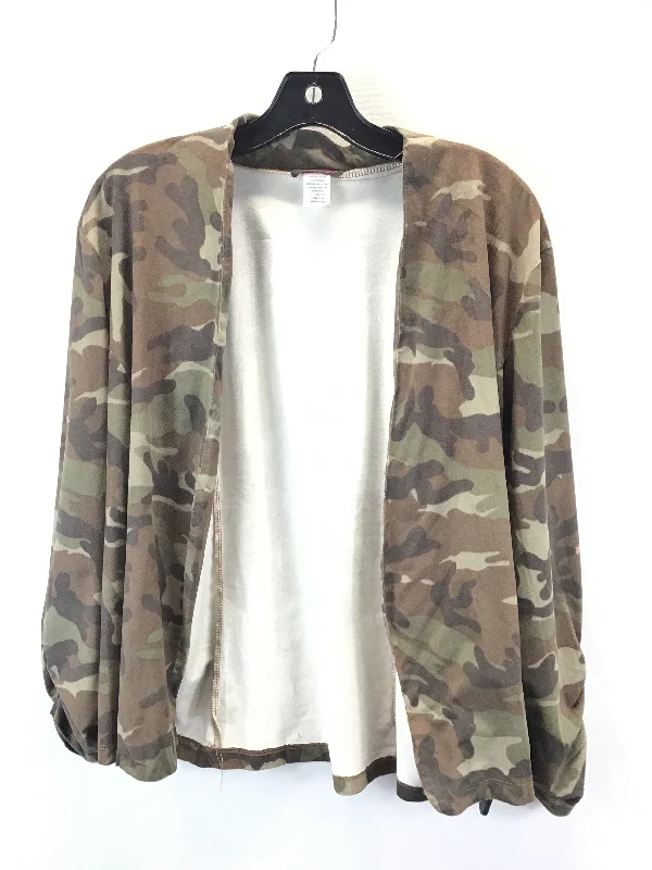 Blazer By Silhouttes In Camoflauge, Size: 3x Women's Navy Jacket