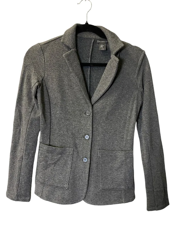 Blazer By Tahari By Arthur Levine In Grey, Size: Xs Women's Unique Blazer