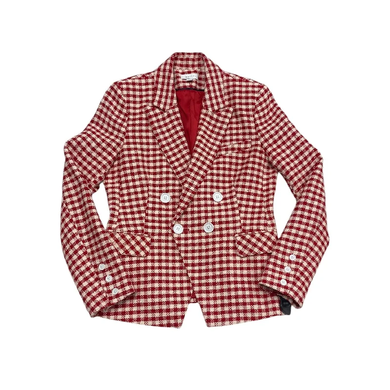 Blazer By Top Shop In Red & White, Size: 8 Women's Elegant Suit