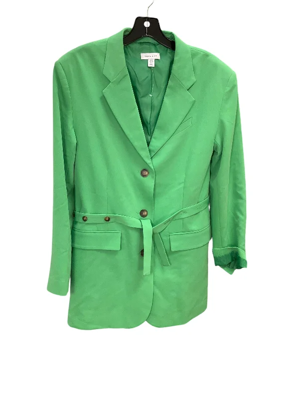 Blazer By Topshop In Green, Size: S Women's Vacation Suit